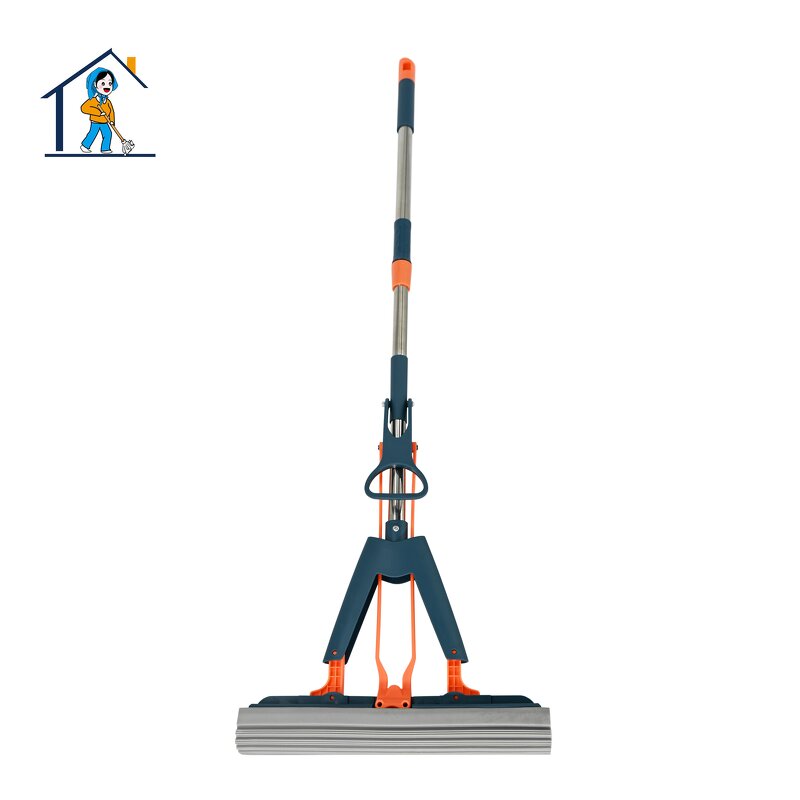 PVA Mop - 360 Foldable Sponge Self Cleaning Hand Free Floor Squeeze 33cm