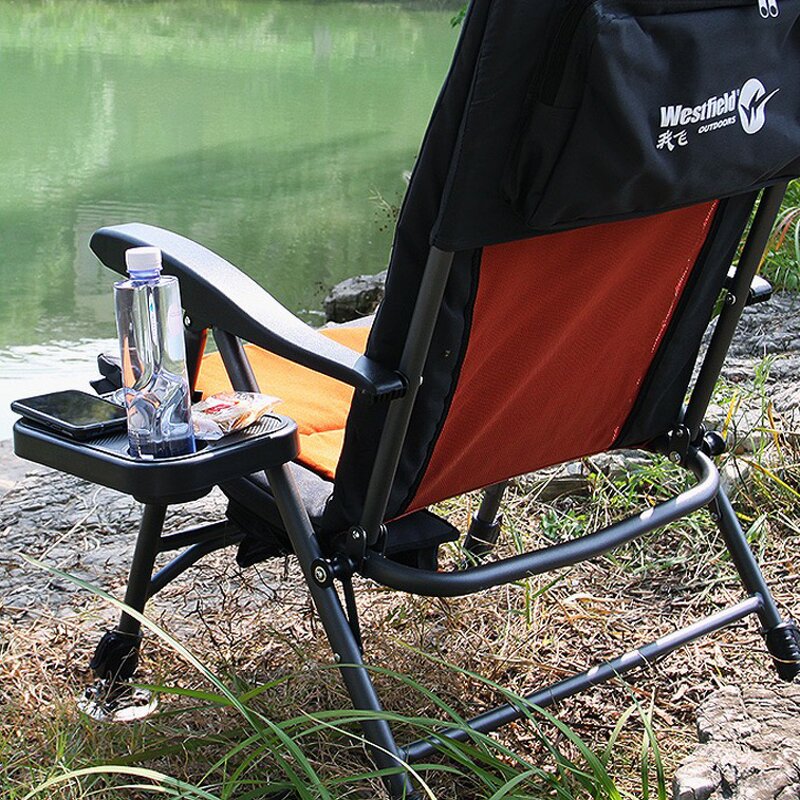 Reclining Chair - Adjustable with Drink Holder Cup Holder Utility Tray Side Table