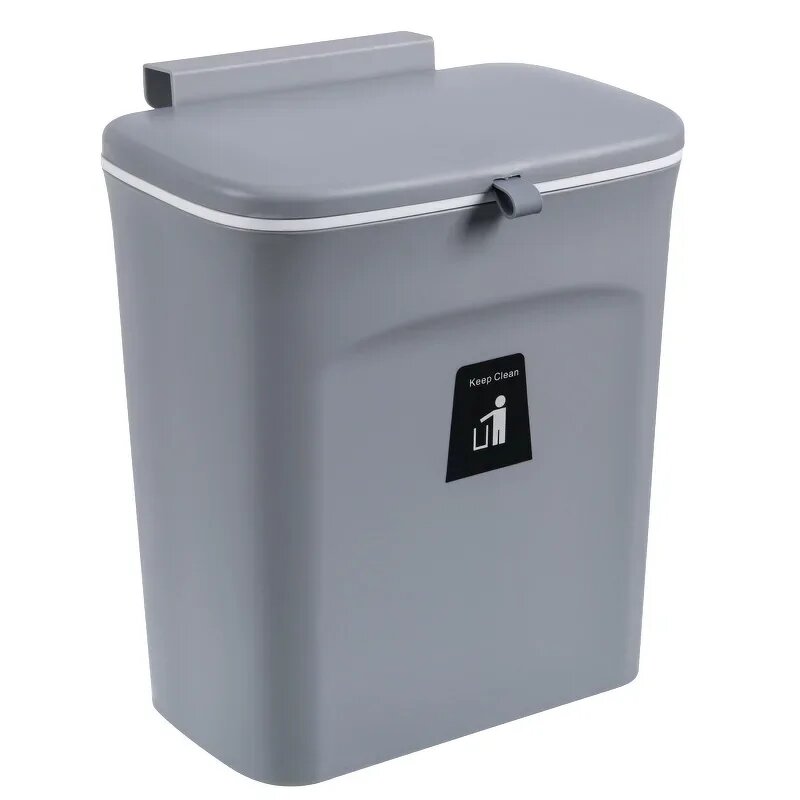 Wall-Mounted Garbage Can - 7L 9L Kitchen Cabinet Door Hanging Recycling Basket