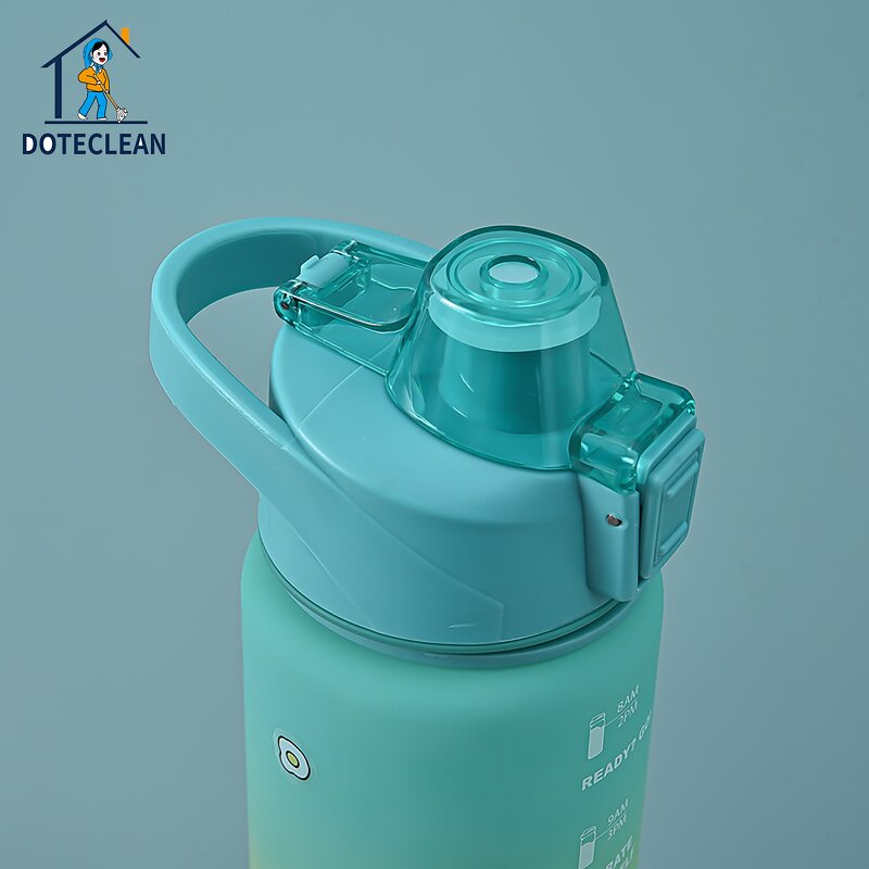 Water Bottle - 1100ml Large Capacity Plastic Color Gradient Sports Travel