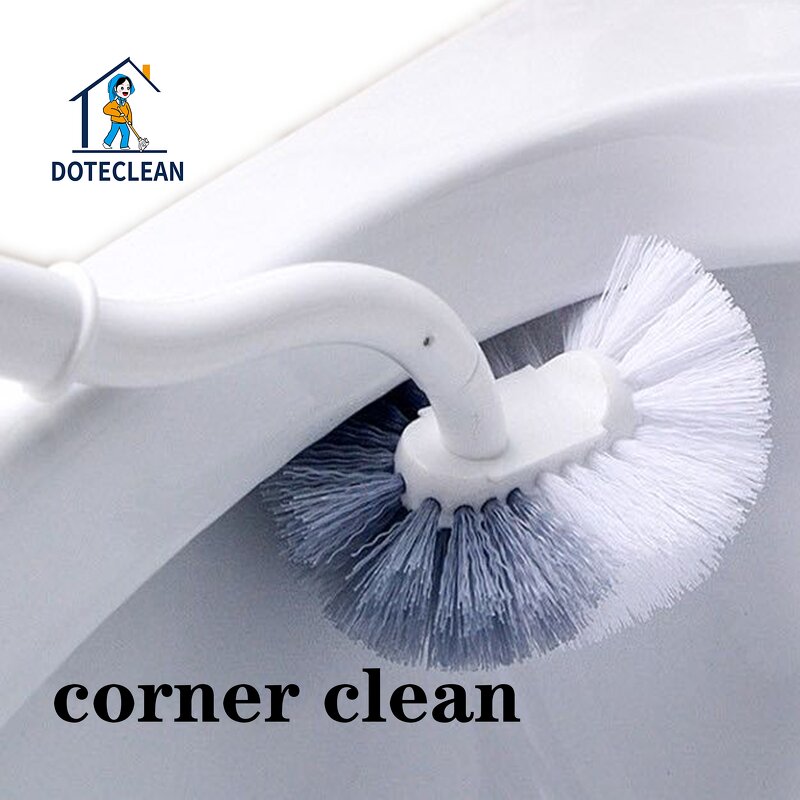 Toilet Brush - Long Handle Plastic TPR & PP Material for Bathroom Cleaning