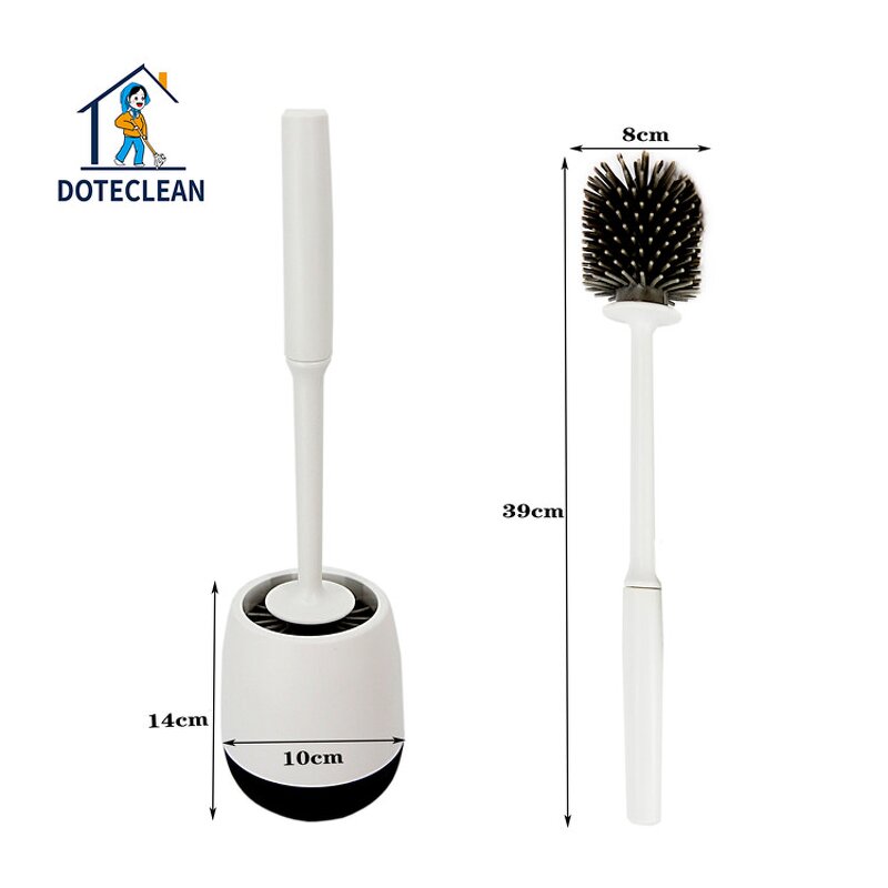 Toilet Brush - TPR Silicone round Scrub with Holder Soft Plastic 1pc/Inner Box