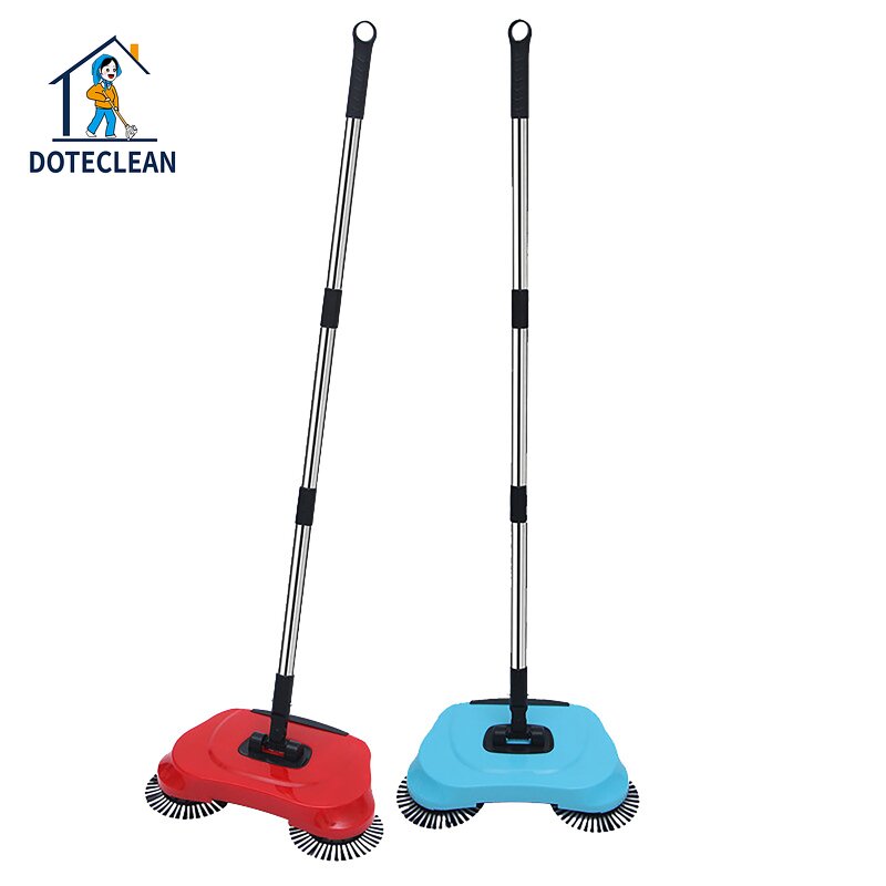 Floor Clean Sweeper - Household Cleaning Tool Hand-pushed Long Handle 360 Rotating