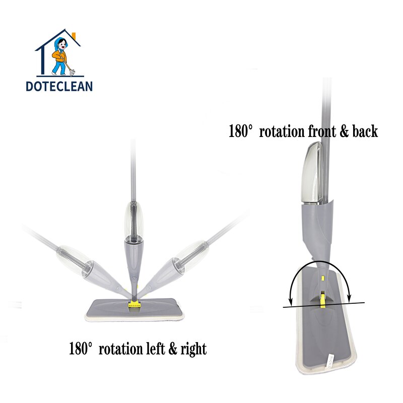 Microfiber Flat Mop - Magic Cleaning Spray with Swivel Handle for Floor Window