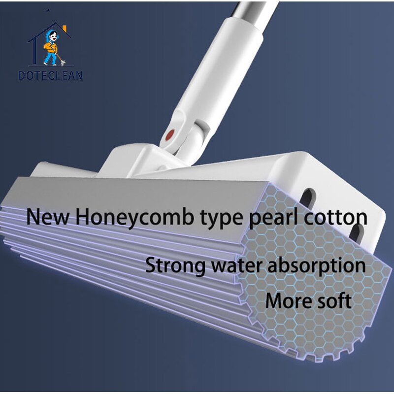 Magic Wash Mop Bucket - Swivel Handle Stainless Steel Pole Removable Water Squeeze