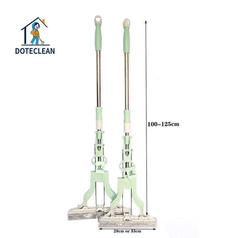 PVA Sponge Mop - 360 Healthy Easy Clean Folding Squeeze Wiper Swivel Handle