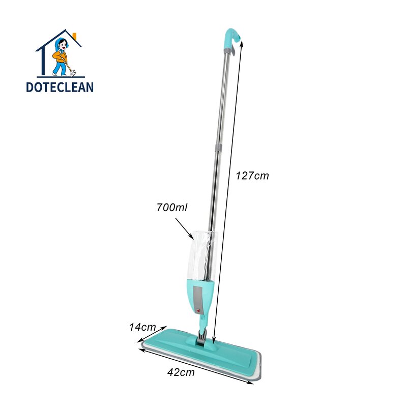Microfiber Flat Mop - Hands Free Magic Water Spray 360 Rotary Head for Floor Window