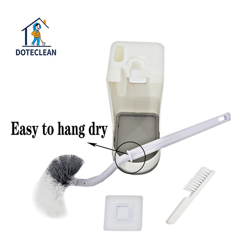 Toilet Brush Set - Long Handle Plastic Washing Cleaning Accessories