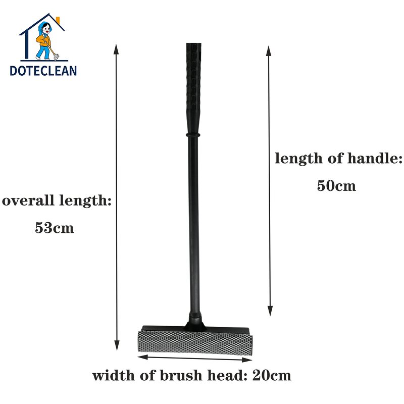 Window Cleaner - 2 in 1 Detachable PP Car Glass Washing Squeegee Sponge Brush