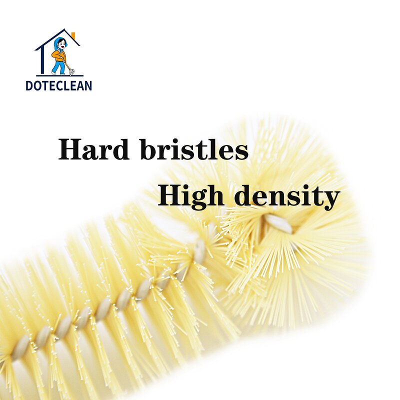 Baby Bottle Brush - 360 Degree Rotating Long Plastic Handle PET Bristles