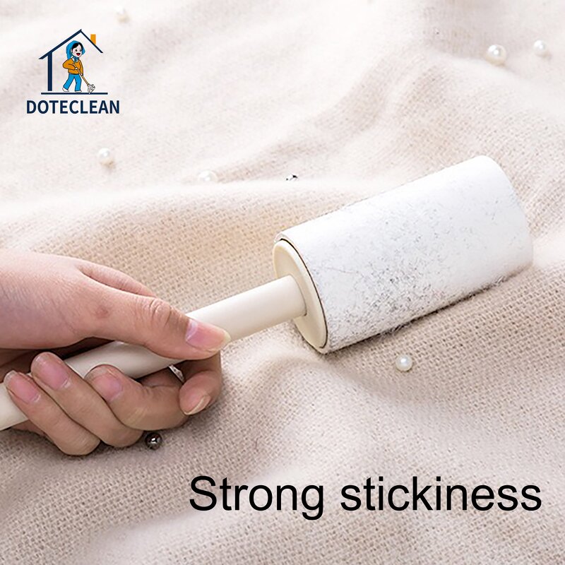 Lint Roller - Home Cleaning Tool Handle Dust Removal Plastic Sticker 60 Pcs