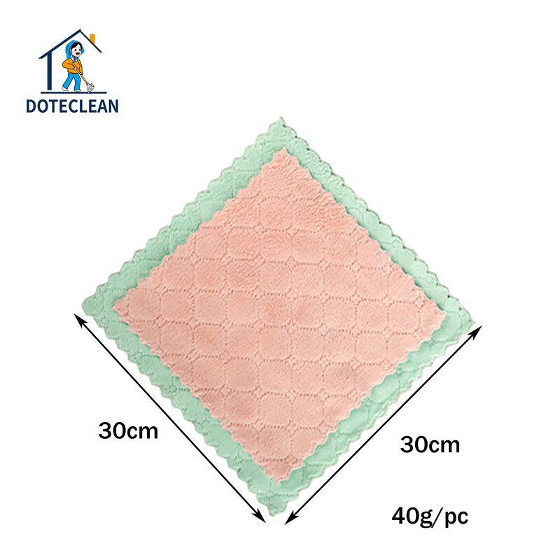 Microfiber Home Cleaning Cloth - Thick Dish & Bowl Washing Towel Quick Stain Removal