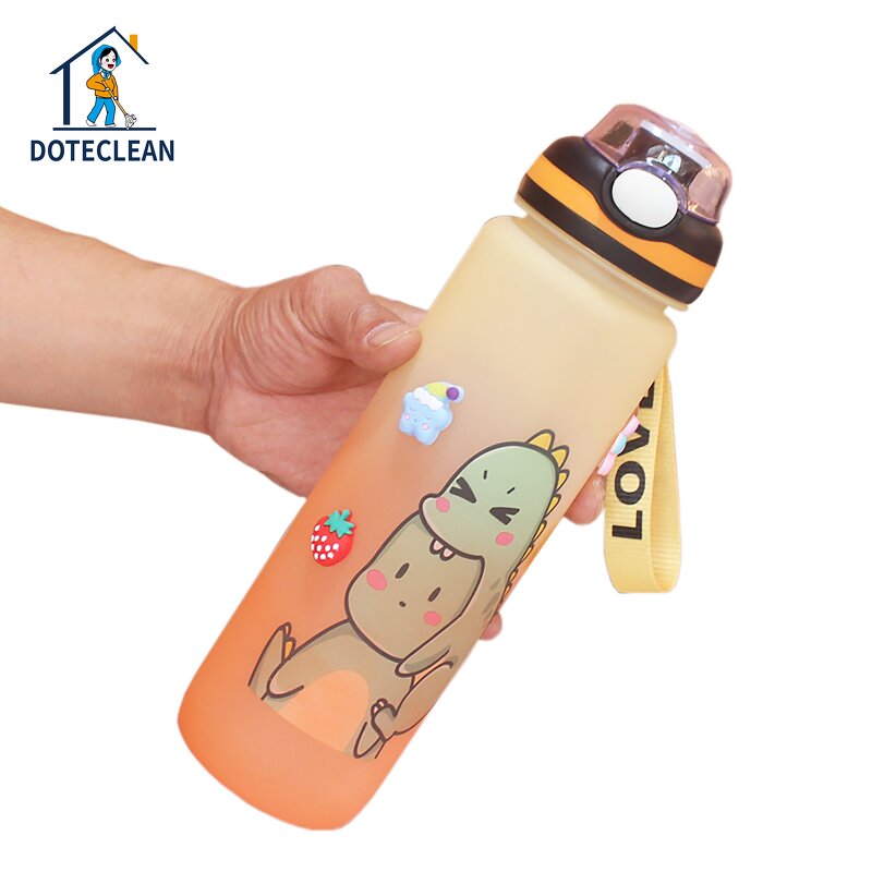 Water Bottle - Plastic Color Gradient Large Capacity 1000ml for Camp School Outdoor