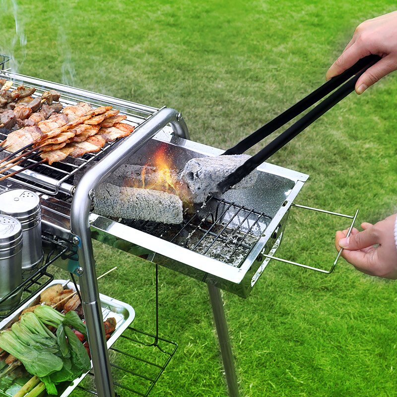 BBQ Grills - Portable Stainless Steel Folding for Outdoor Garden Camping Party
