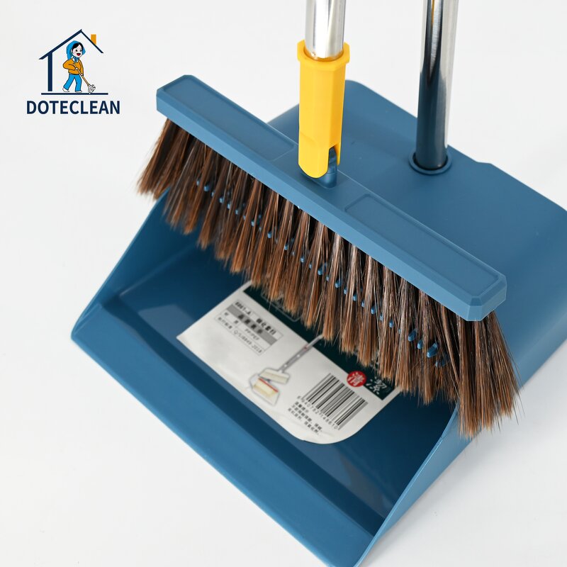 Dustpan & Brooms Set - 2025 New Wind Proof Plastic Upright Long Connected Handle