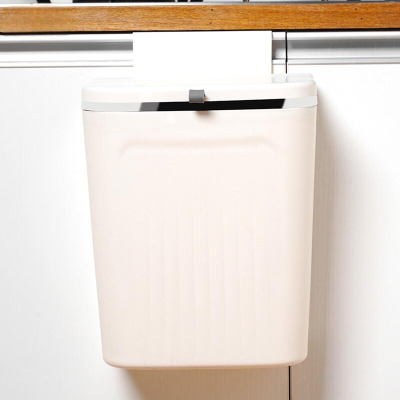 Wall Mounted Trash Can - PP Storage Bucket for Sink Cabinet Door Kitchen Bathroom