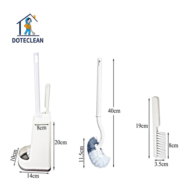 Toilet Brush Set - Long Handle Plastic Washing Cleaning Accessories