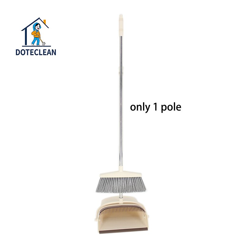 Dustpan and Broom Set - Folding Windproof Household Cleaning PP 1 Pole Eco-friendly