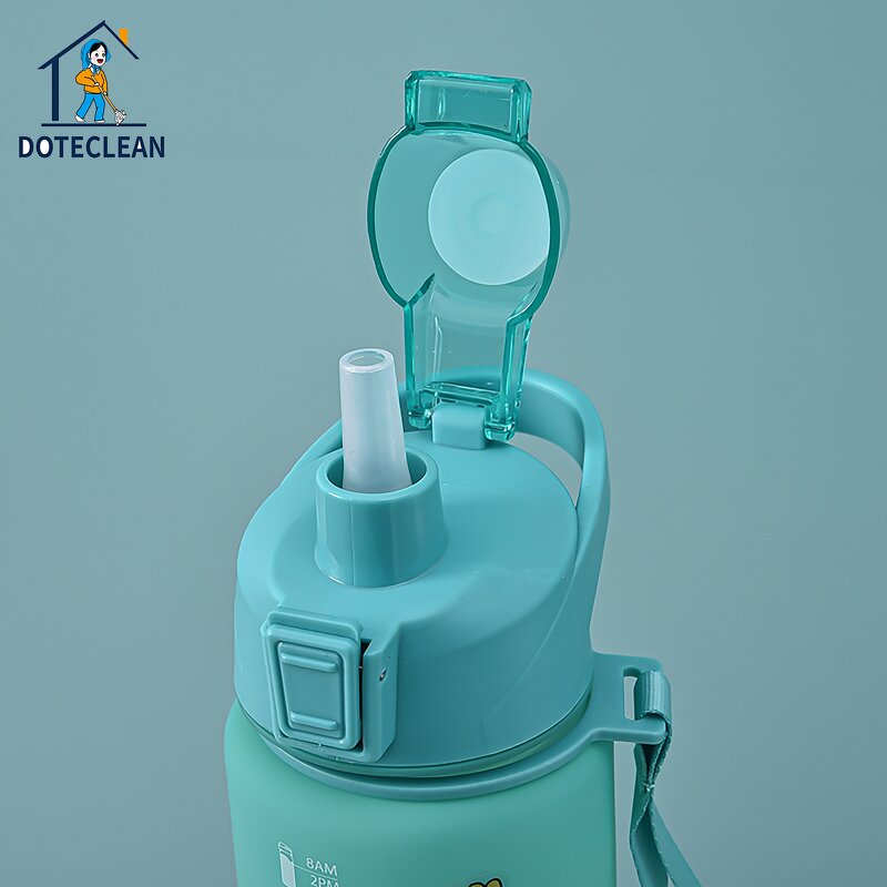 Water Bottle - 1100ml Large Capacity Plastic Color Gradient Sports Travel