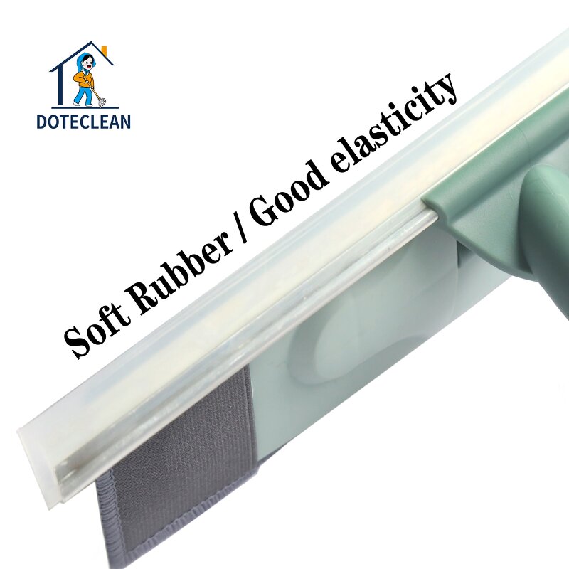 Window Squeegee - Telescopic Rubber Wiper Stainless Steel Handle