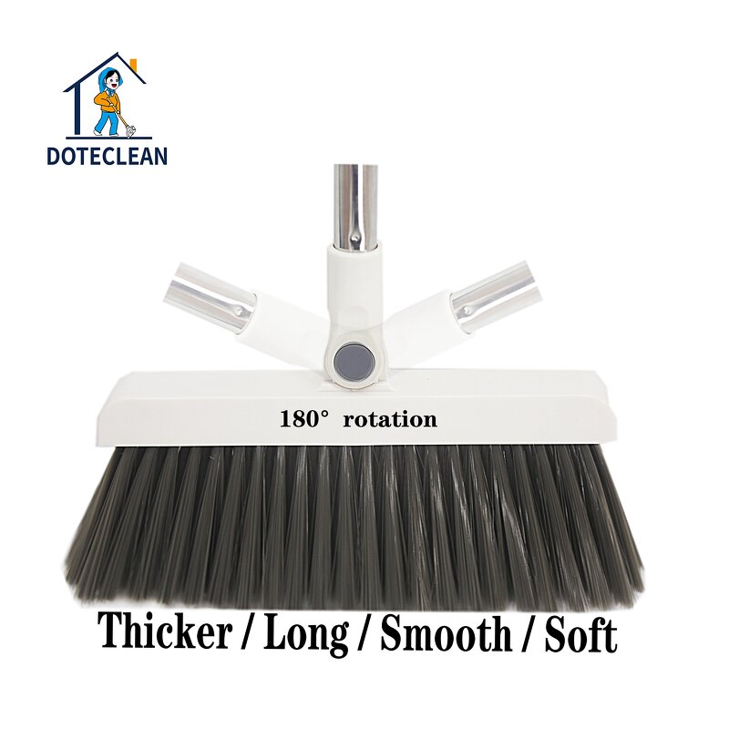 Broom Dustpan Set - Household Windproof Vertical Standing Design PET Material