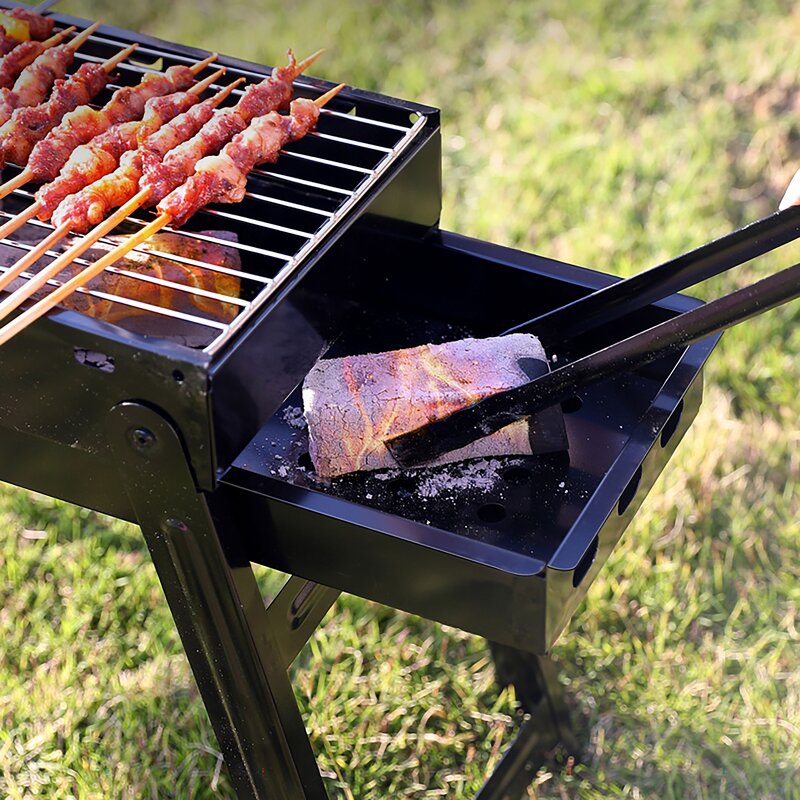 BBQ Barbecue Grills - Iron Oven Folding Portable Outdoor Garden Camping Party
