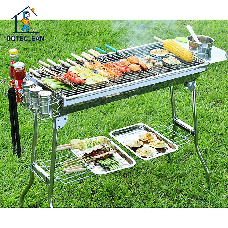 BBQ Grill - High Quality Stainless Steel Portable Multifunctional Folding Outdoor