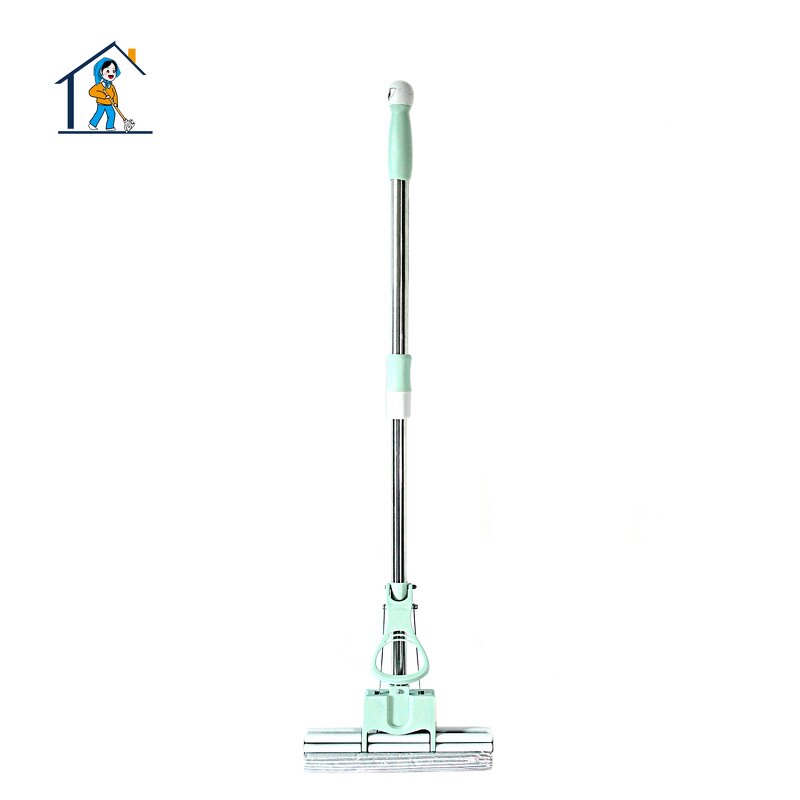 Floor Cleaner - Rolling and Self Squeezing Telescopic Handle Magic Sponge PVA Mop