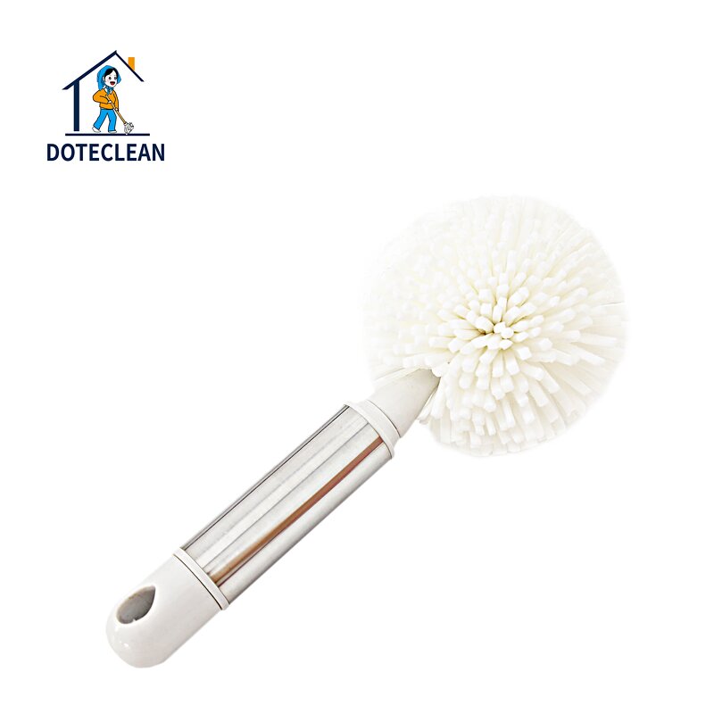 Bottle Cleaning Brush - Multi-Functional Stainless Steel Handle Round EVA Sponge