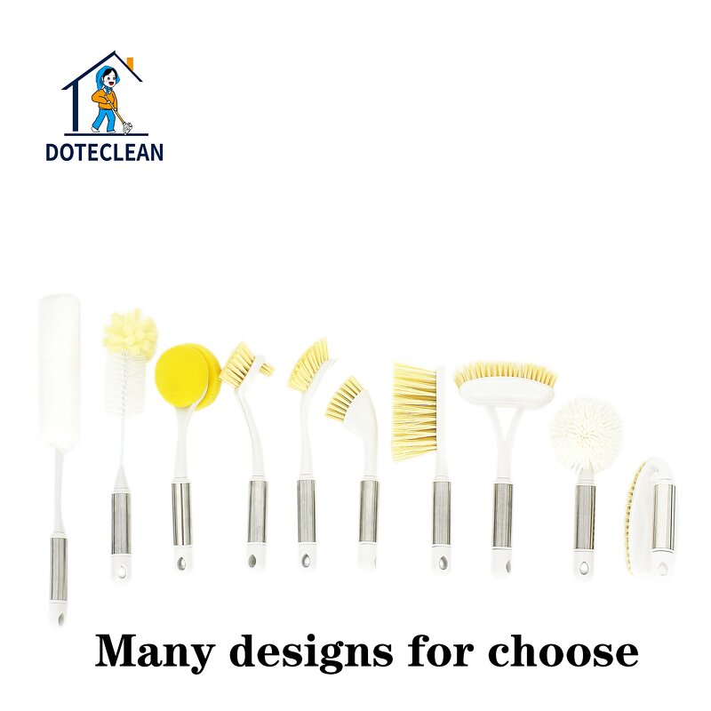 Baby Bottle Brush - 360 Degree Rotating Long Plastic Handle PET Bristles