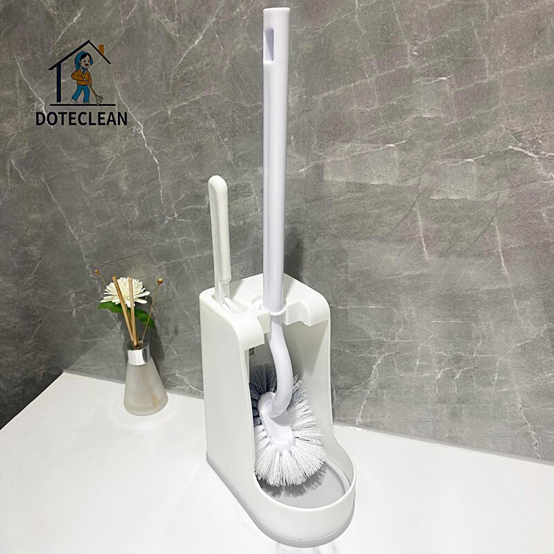Toilet Brush Set - Long Handle Plastic Washing Cleaning Accessories