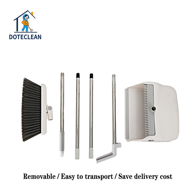 Broom & Dustpan Set - Windproof PET Material with Teeth Design and Folding