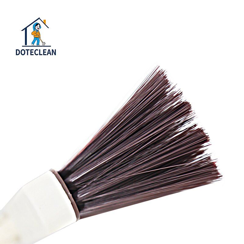 Broom Set - Long Handle Plastic Dustpan Teeth Design PET Broom Head