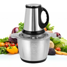 Electric Chopper - 2L Stainless Steel Food Slicer Vegetable Cutter Meat Grinder