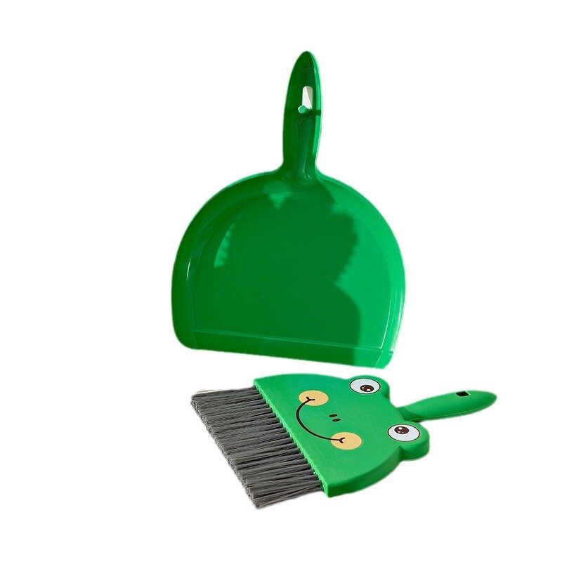 Keyboard Cleaning Set - Mini Indoor Home Computer Cartoon Broom Dustpan Bristle Head
