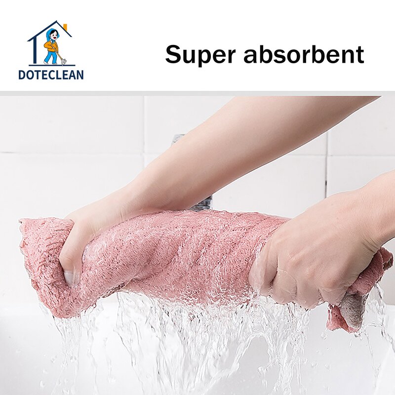 Microfiber Home Cleaning Cloth - Thick Dish & Bowl Washing Towel Quick Stain Removal