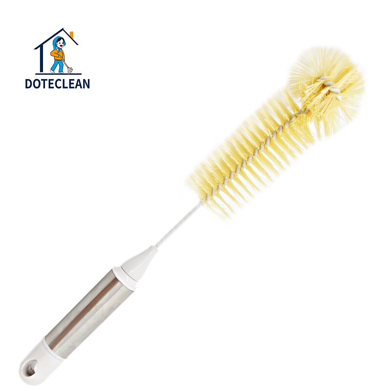 Baby Bottle Brush - 360 Degree Rotating Long Plastic Handle PET Bristles