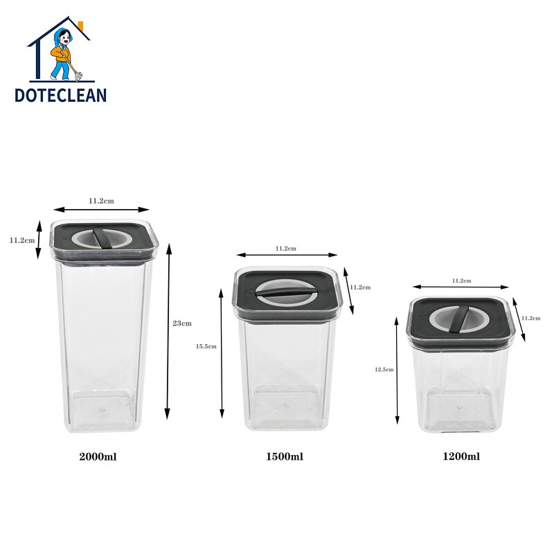 Food Containers - Grain Storage Container Box Plastic Sealed Transparent