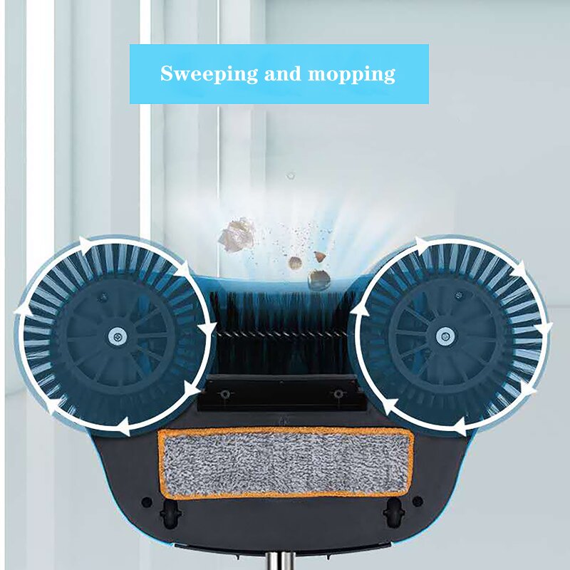 Floor Clean Sweeper - Household Cleaning Tool Hand-pushed Long Handle 360 Rotating