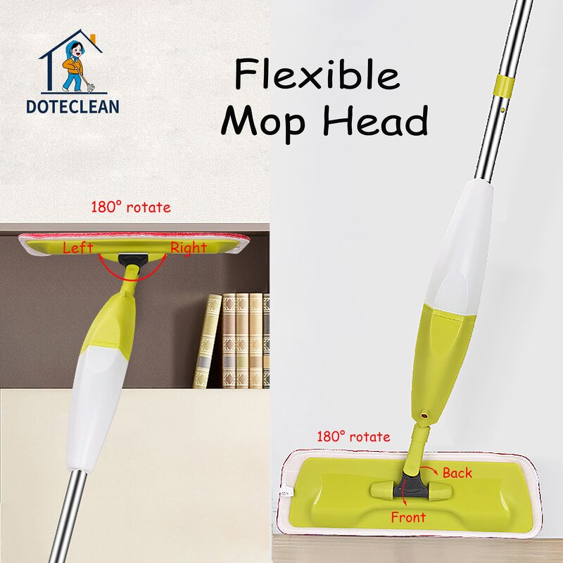 Microfiber Flat Spray Mop - 600ml High-capacity Magic Water Spray for Floor Window