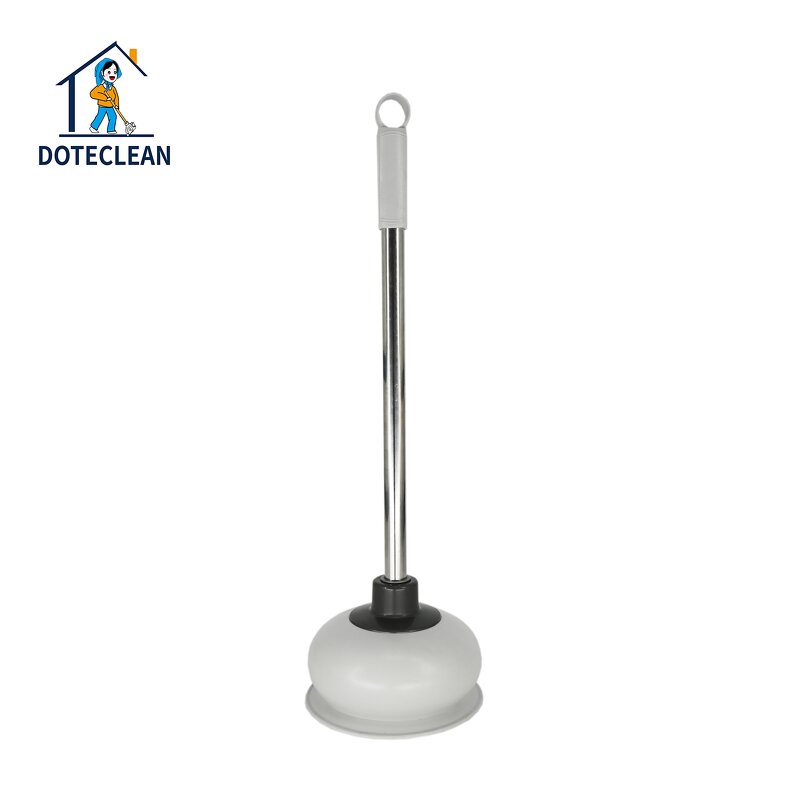 Toilet Plunger - Long Handle Stainless Steel Rod Rubber Head for Bathroom Kitchen