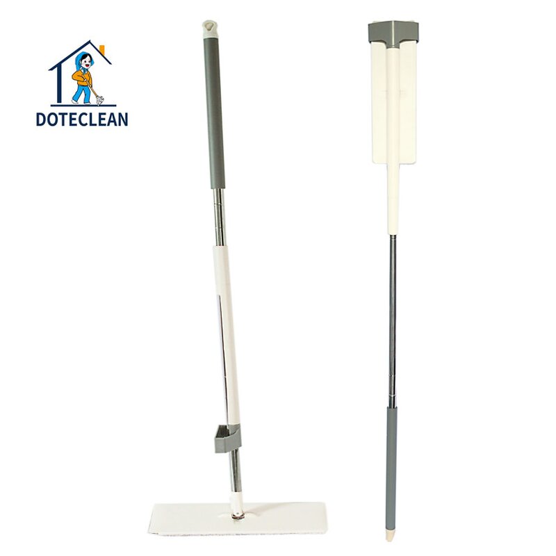 Flat Mop - Hand Free Easy Use Magic Self-washed with 2pc Microfiber Cloth