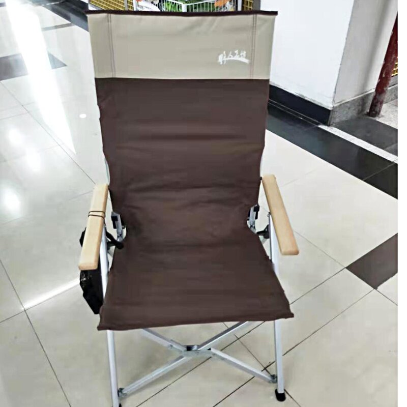Beach Chair - Brown Fishing Chair 1pc/opp Bag Traditional Fabric+ Iron
