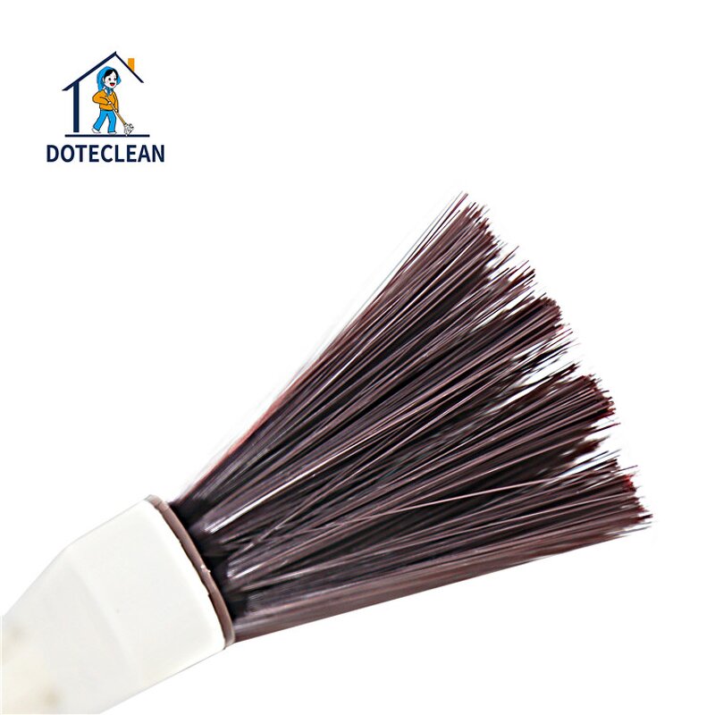 Broom Set - Long Handle Standing PET Broom Head Teeth Design Dustpan Plastic