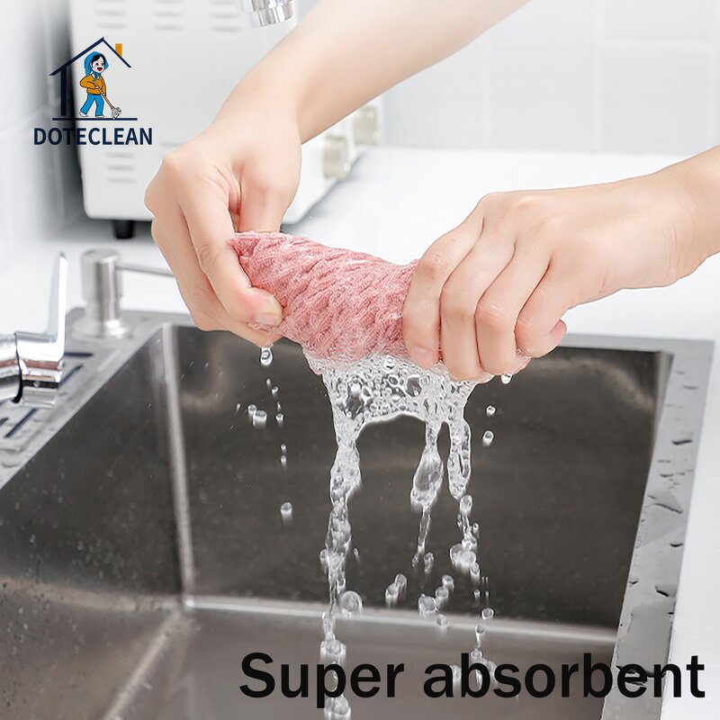 Microfiber Kitchen Cleaning Cloth - 30x30cm Lockstitch Border Cotton Polyester Polyamide