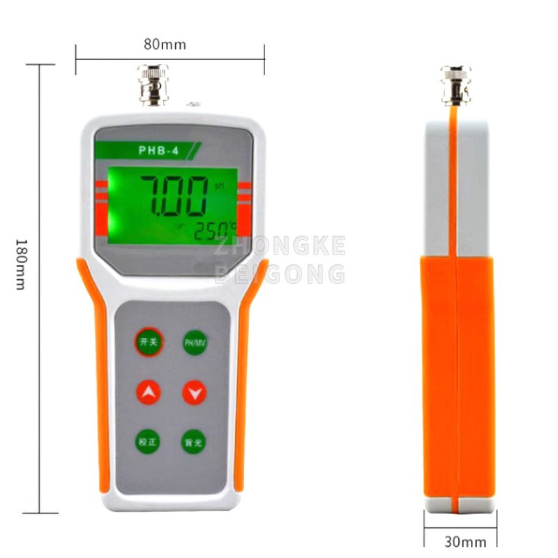 pH EC Meter - Portable Digital with Temperature Tester