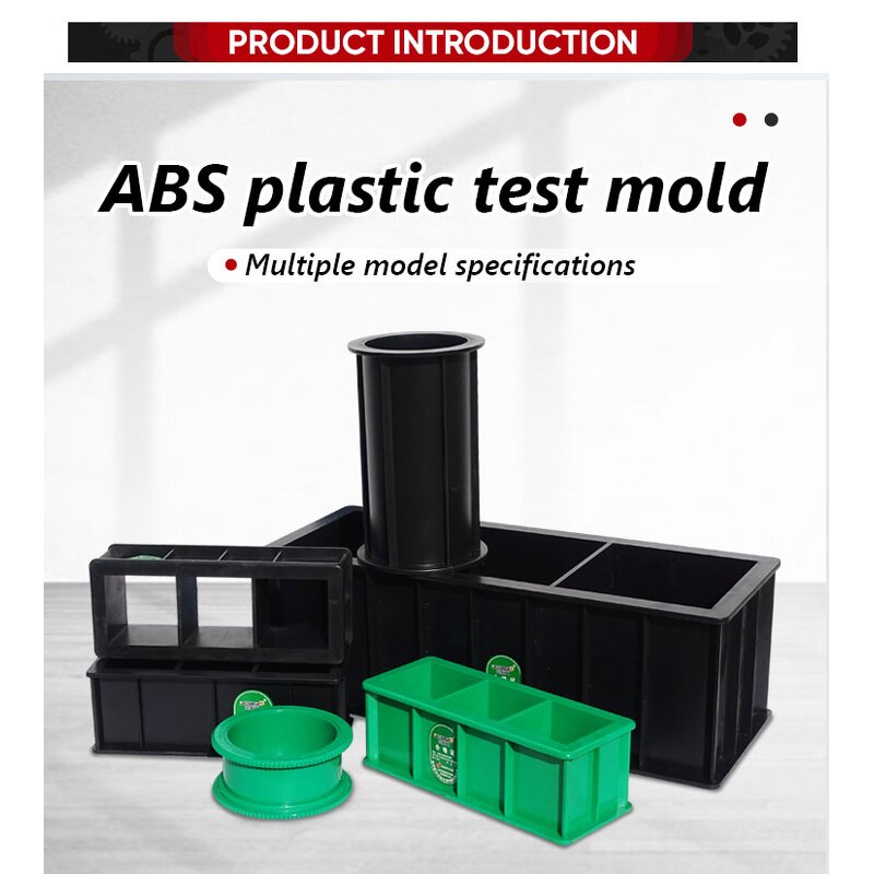 Lab Mortar Plastic Molds - ABS Plastic 40x40x160mm Cube Three Gang Test 50pcs/box