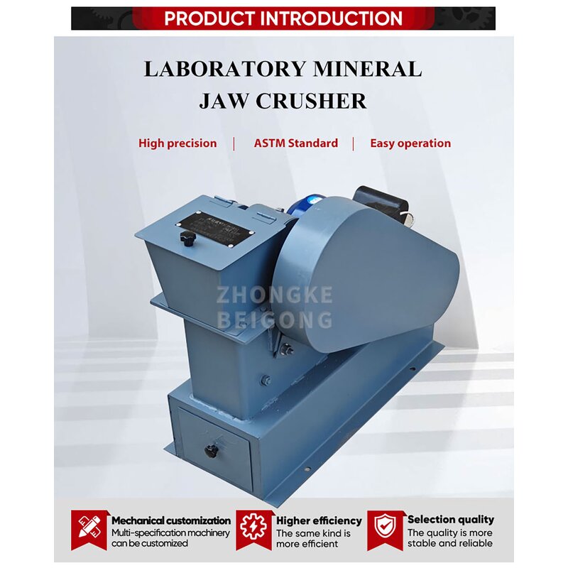 Jaw Crusher - Stone Small Lab for Mineral Ore Rock Crushing Experiment