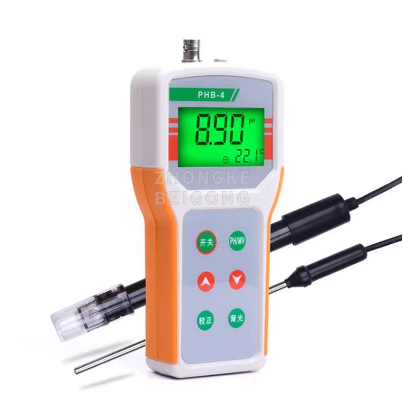 pH EC Meter - Portable Digital with Temperature Tester