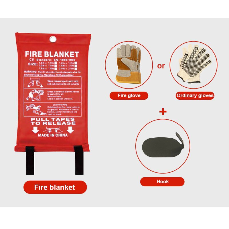 Fire Blanket - 430GSM Fiberglass 1.2m En1869 for Kitchen